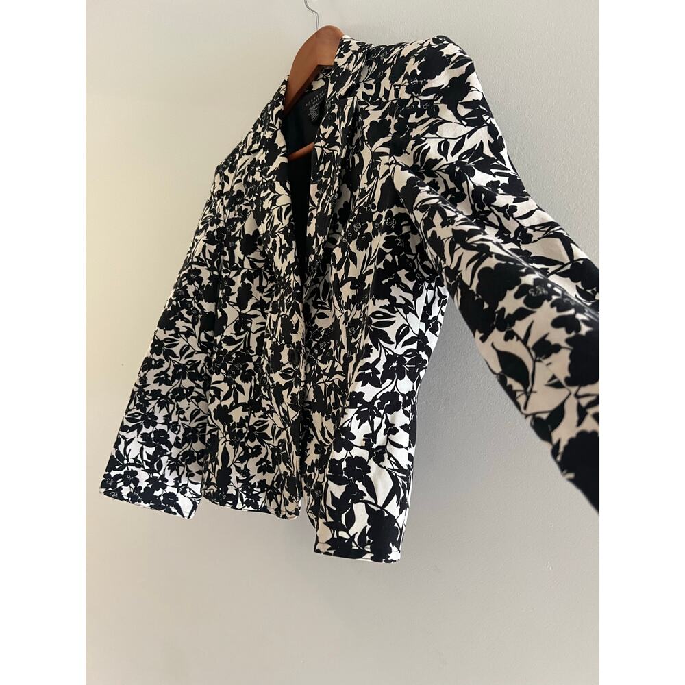 Apostrophe Blazer Jacket One Button Stretch Black… - image 4